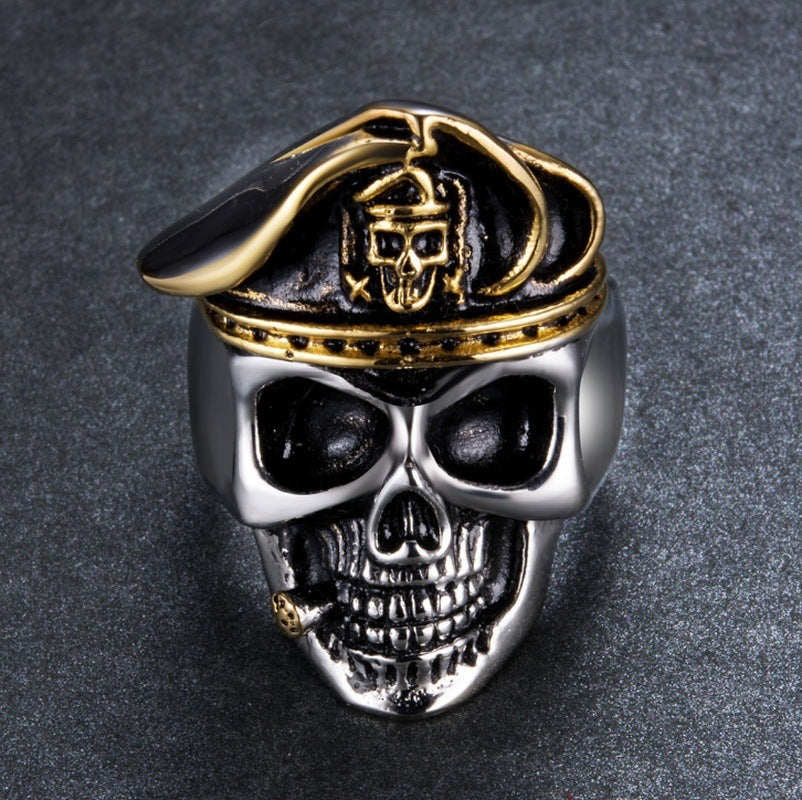 Wholesale Gothic Skeleton Stainless Steel Men's Rings